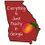 Just Peachy In Georgia Sticker