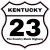 Kentucky 23 Country Music Highway Sticker