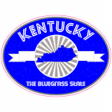Kentucky Bluegrass State Retro Decal