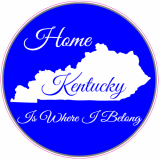 Kentucky Home Is Where I Belong Circle Decal