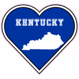 Kentucky State Heart Shaped Decal