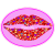 Kiss Me Lips Oval Sticker