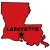 Lafayette Louisiana State Shaped Sticker