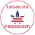 Legalize Freedom Weed Circle Sticker