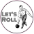 Let’s Roll Bowling Circle Sticker
