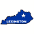 Lexington Kentucky State Shaped Sticker