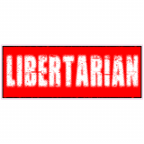 Libertarian Red Distressed Decal