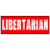 Libertarian Red Distressed Sticker