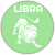Libra Lion Circle Sticker