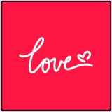 Love Heart Square Decal