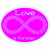 Love Is Forever Infinity Heart Oval Decal
