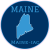 Maine-iac Maine Circle Sticker