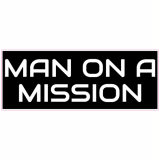 Man On A Mission Black Decal