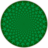 Marijuana Vortex Green Circle Decal