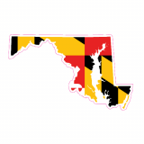 Maryland Flag State Shaped Decal