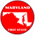 Maryland Free State Red Circle Sticker