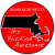 Massachusetts Wicked Awesome Red Circle Decal