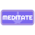 Meditate Soft Blue Sticker