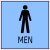 Men’s Restroom Sign Sticker