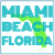 Miami Beach Florida Art Deco Square Decal