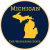 Michigan The Wolverine State Circle Sticker