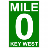 Mile 0 Key West Road Sign Decal