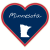 Minnesota Heart Shaped Sticker
