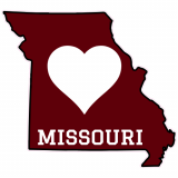 Missouri Heart State Shaped Decal