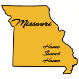 Missouri Home Sweet Home Gold State Decal