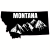 Montana Mountains State Shaped Sticker