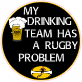 My Drinking Team Has A Rugby Problem Decal