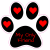 My Only Friend Pet Paw Hearts Sticker