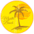 Myrtle Beach Palm Tree Circle Sticker