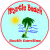 Myrtle Beach Sun Palm Water Circle Sticker