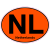 NL Netherlands Orange Euro Sticker