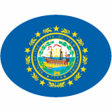 New Hampshire Flag Oval Decal