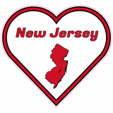 New Jersey Heart Shaped Decal