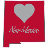 New Mexico Heart State Shaped Decal