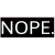 Nope Black Bumper Sticker