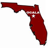 Ocala Florida State Shaped Decal
