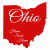 Ohio Home Sweet Home State Shaped Sticker