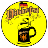 Oktoberfest German Flag Circle Decal
