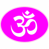 Om Pink Oval Decal