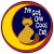 One Cool Cat Circle Sticker