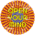 Open Your Mind Trippy Circle Sticker