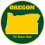 Oregon The Beaver State Circle Sticker