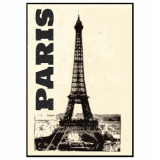 Paris Eiffel Tower Retro Decal