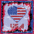 Patriotic USA Heart Retro Sticker