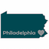 Philadelphia Heart State Shaped Decal