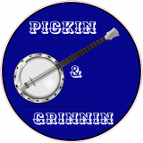 Pickin And Grinnin Banjo Circle Decal